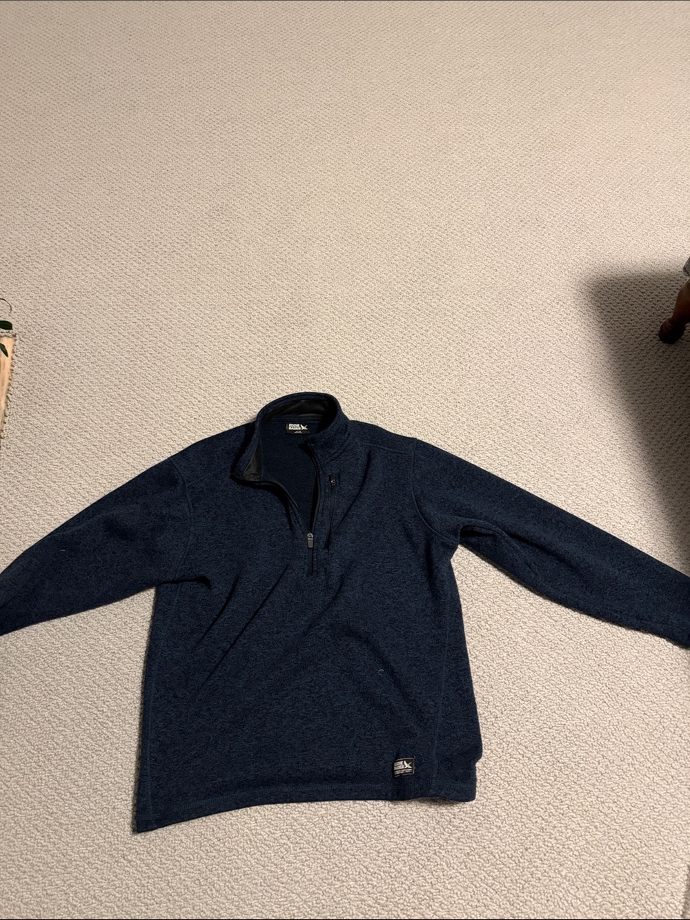 Eddie Bauer Dark Navy Zip-Up Fleece Sweater